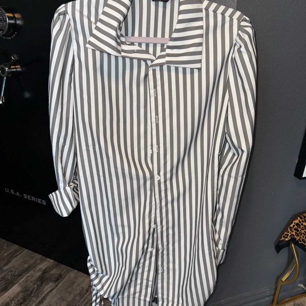 Striped Button-Up Shirt